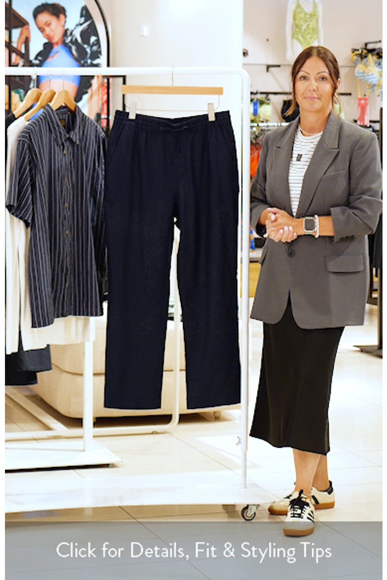 Avila Straight Leg Linen Drawstring Pants video