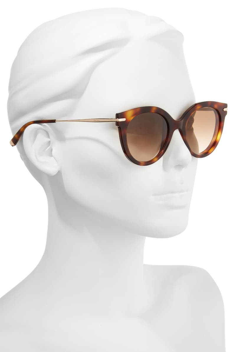 Max Mara Needle VI 50mm Gradient Round Sunglasses, Alternate, color,