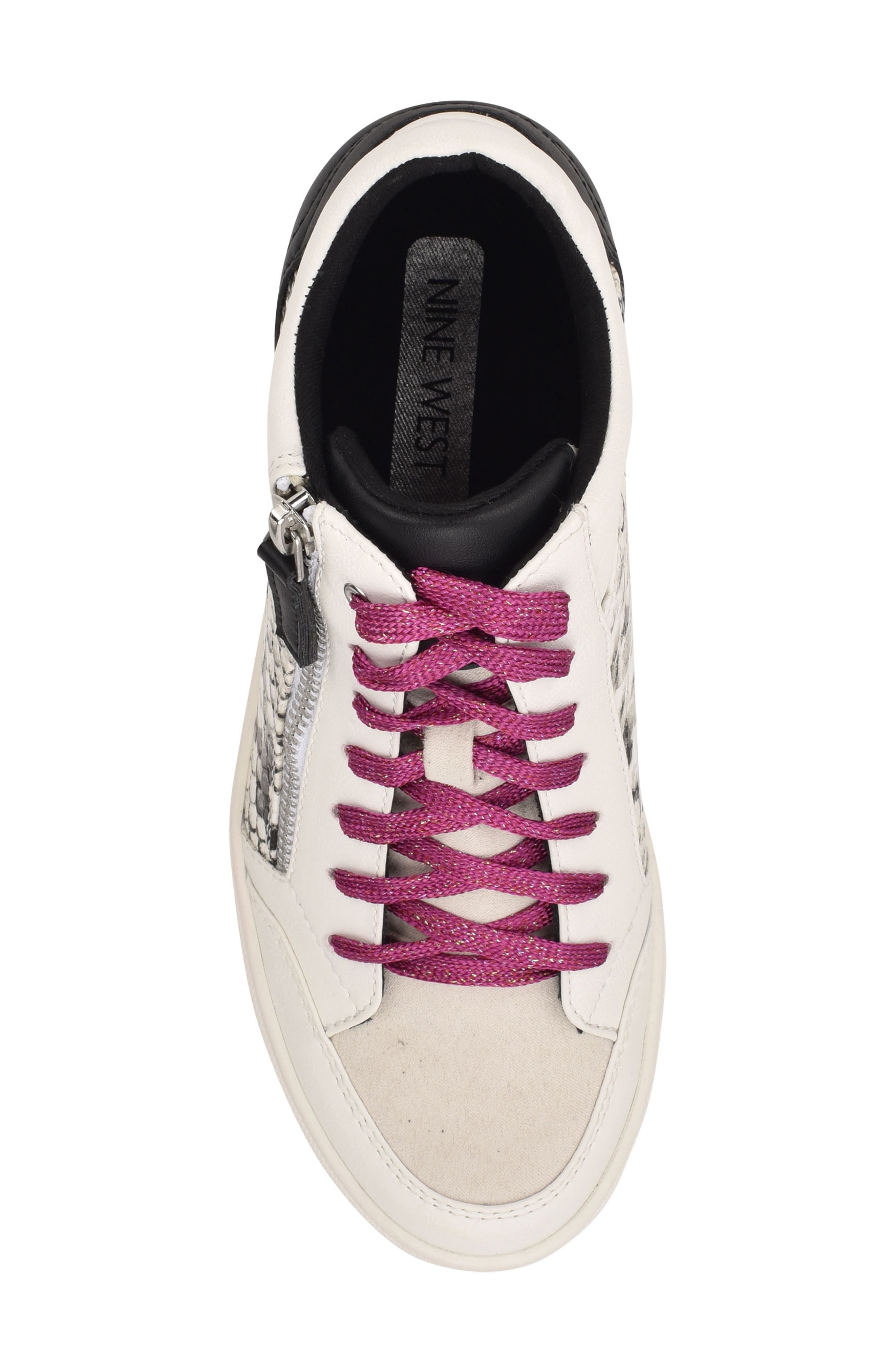 Tons Lace-Up Wedge Sneaker, Alternate, color, WHITE/ SNAKE MULTI