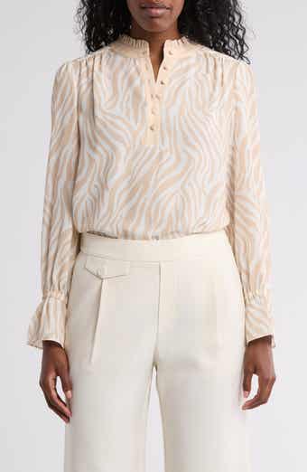 Georgette Button Front Top
