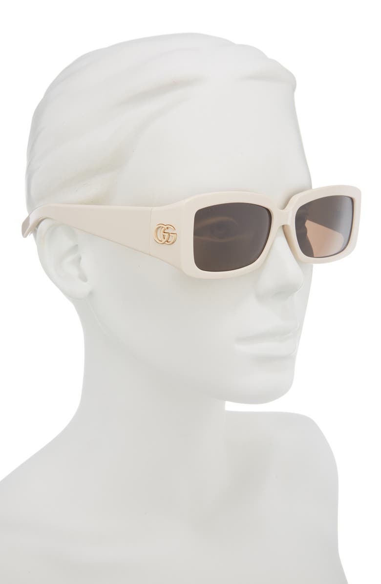Gucci 54mm Core Rectangular Sunglasses, Alternate, color,