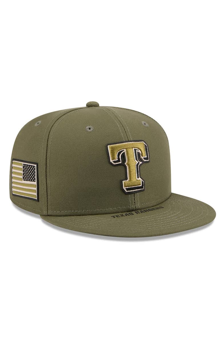 New Era Men's New Era  Olive Texas Rangers 2026 Armed Forces Day 59FIFTY Fitted Hat, Main, color, Olive
