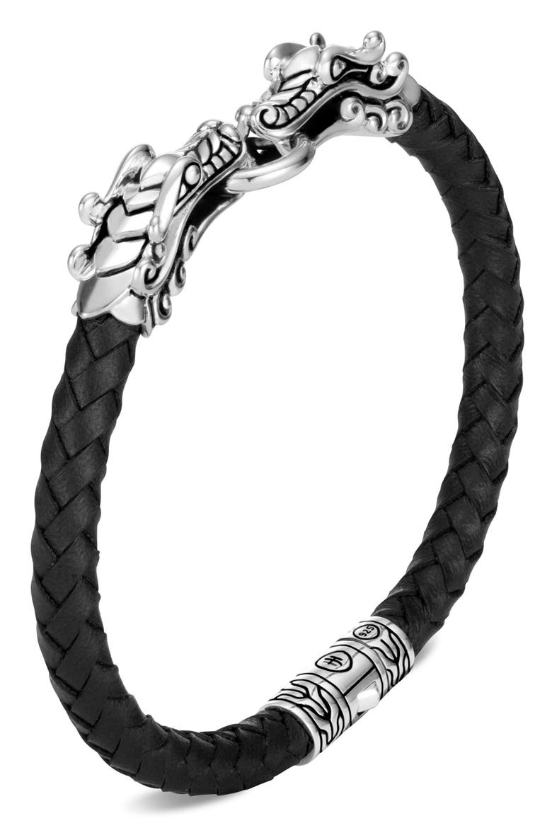 Legends Naga Double Dragon Bracelet, Main, color, SILVER