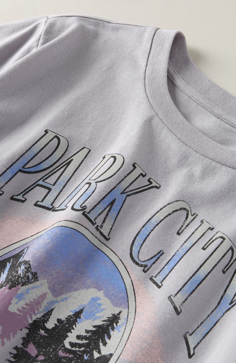 Treasure & Bond Kids' Crop Cotton Graphic T-Shirt, Alternate, color, Grey Sconce Park City