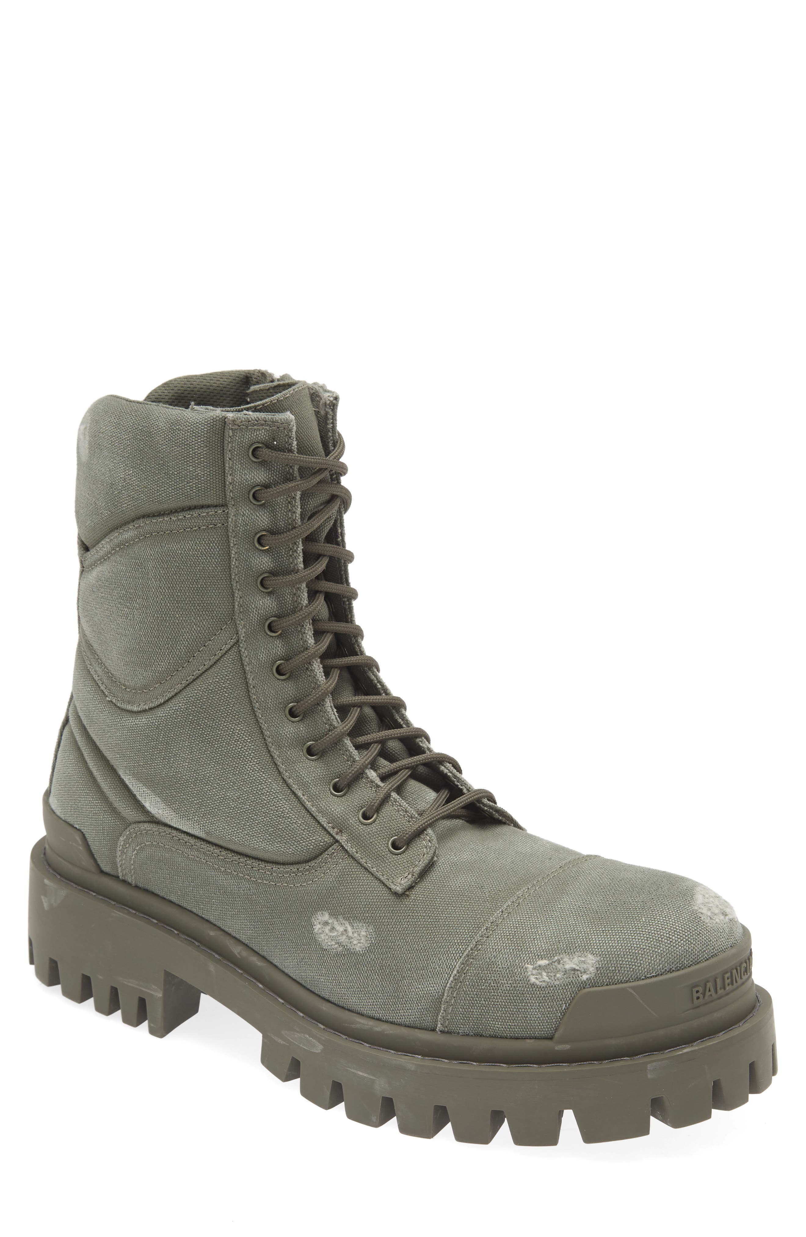 Balenciaga Strike Combat Boot, Main, color, 