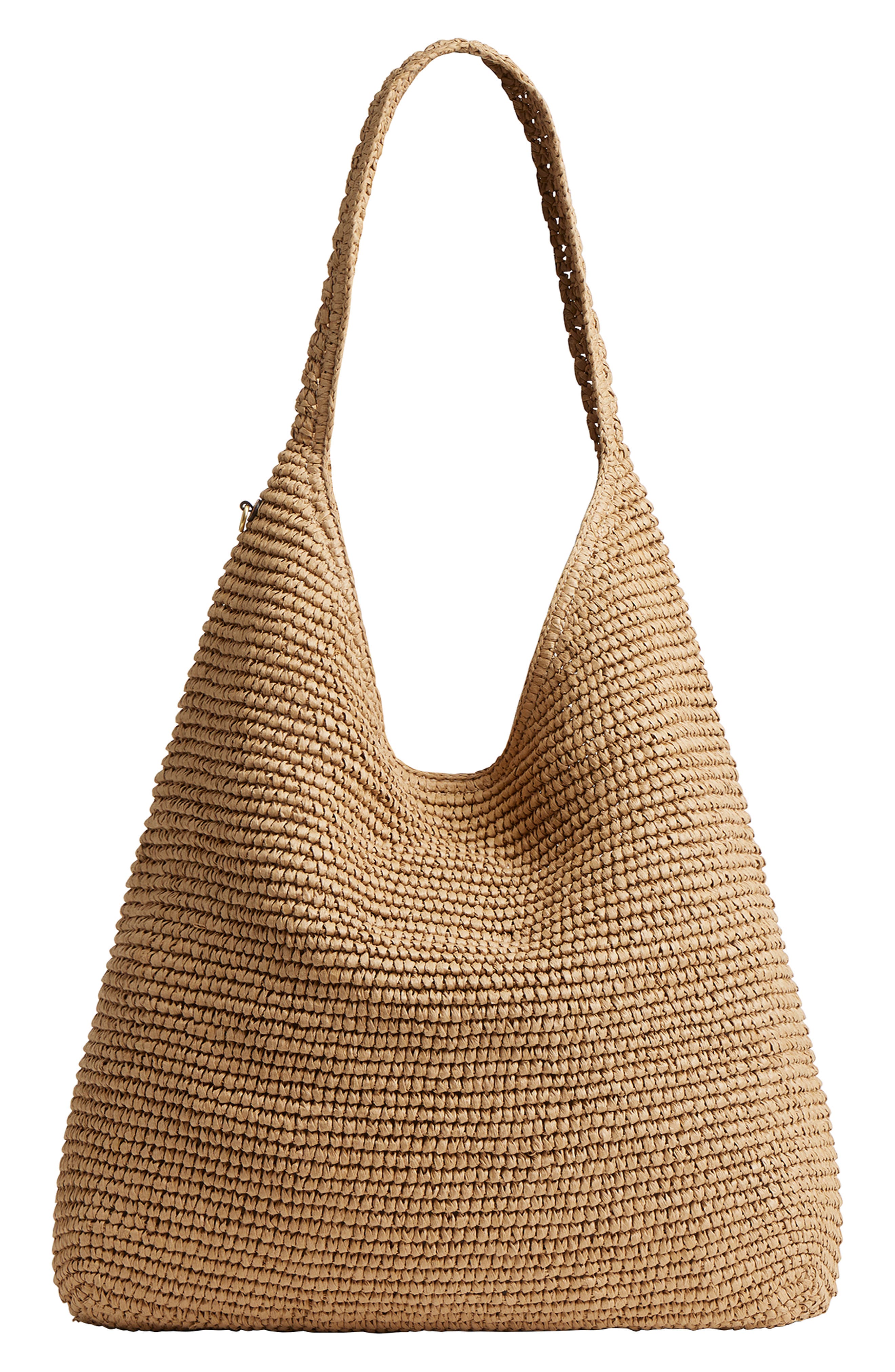 COACH Brooklyn 39 Straw Shoulder Bag, Alternate, color, 