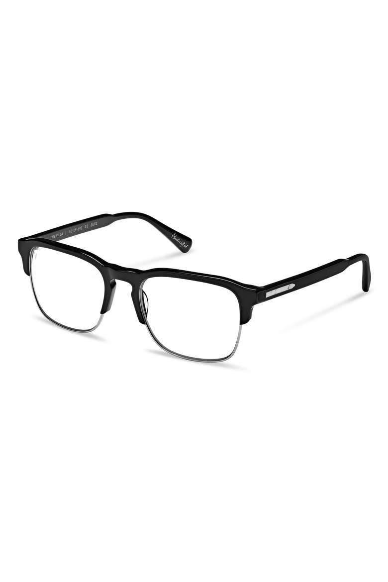Villa 53mm Blue Light Blocking Glasses, Alternate, color, BLACK/ CLEAR