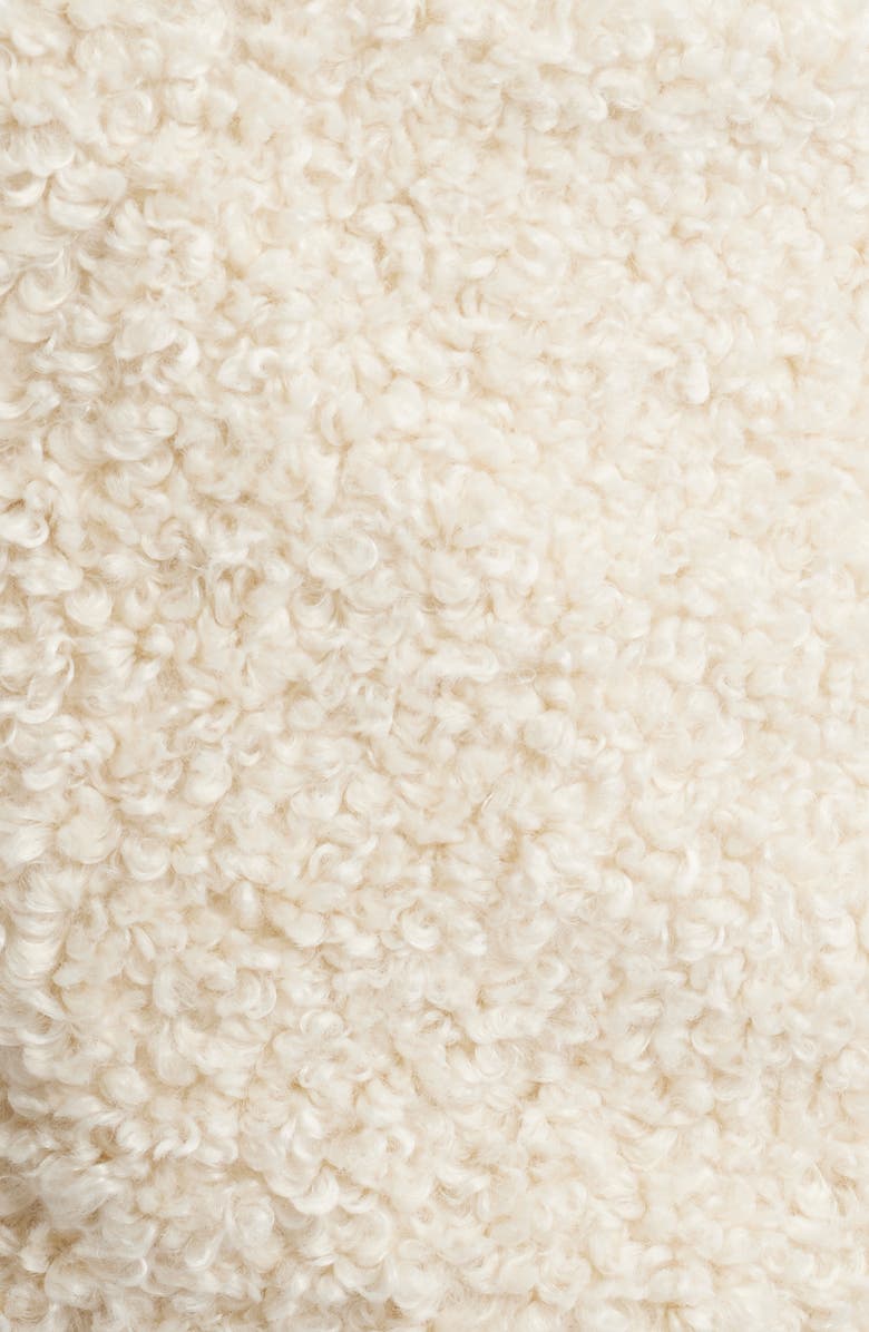 Open Edit Faux Shearling Jacket, Alternate, color, Ivory Dove