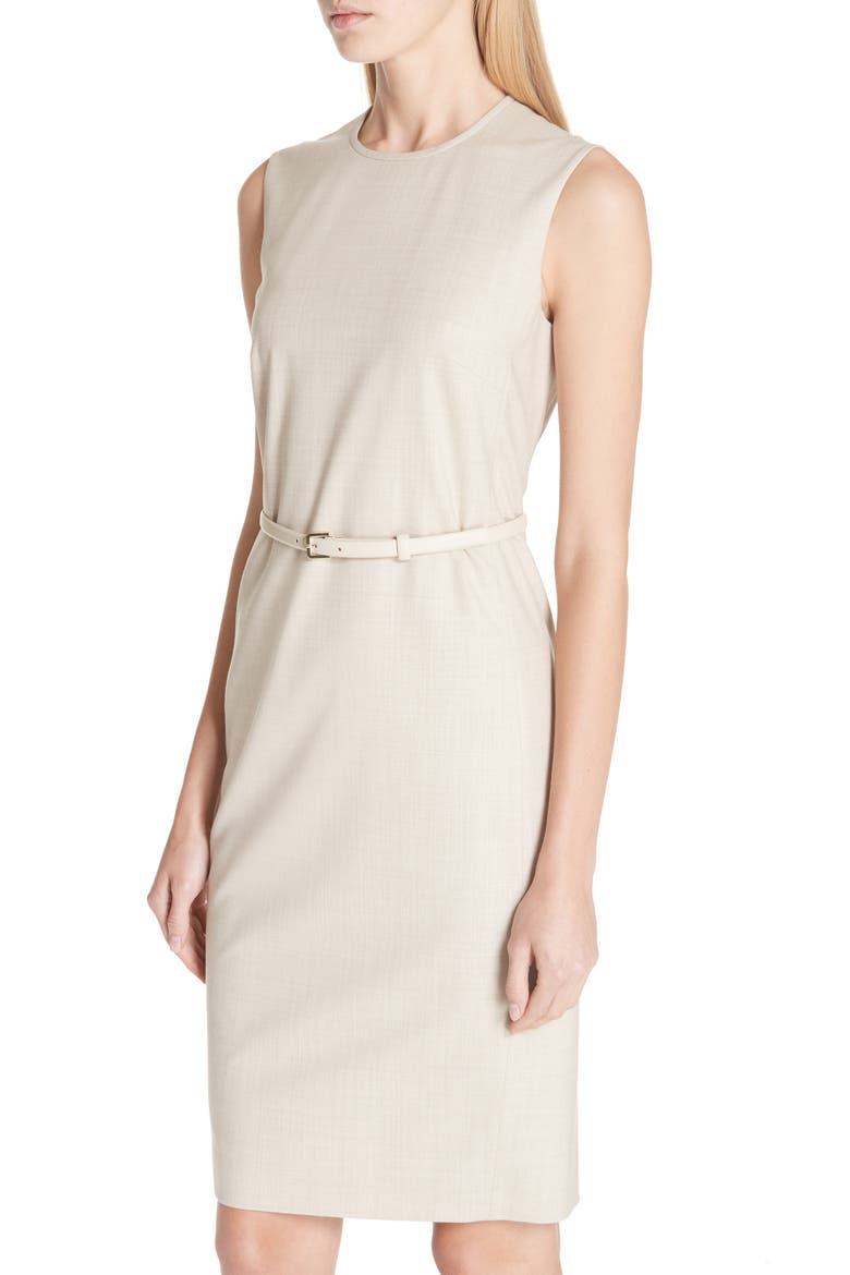 Petra Stretch Wool Dress, Alternate, color, BEIGE
