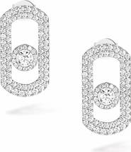 Messika So Move Diamond Pavé 18K Gold Earrings