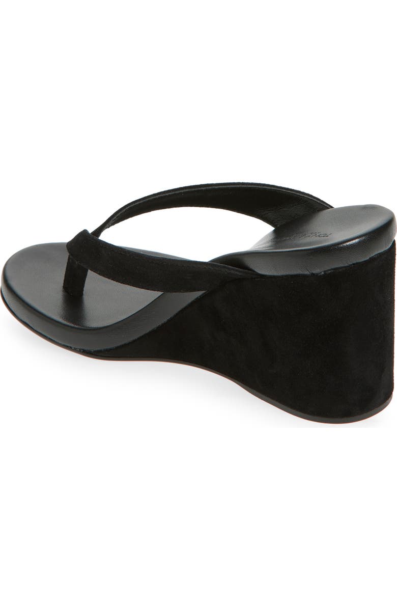 Tony Bianco Avanti Platform Wedge Flip Flop, Alternate, color, Black Suede