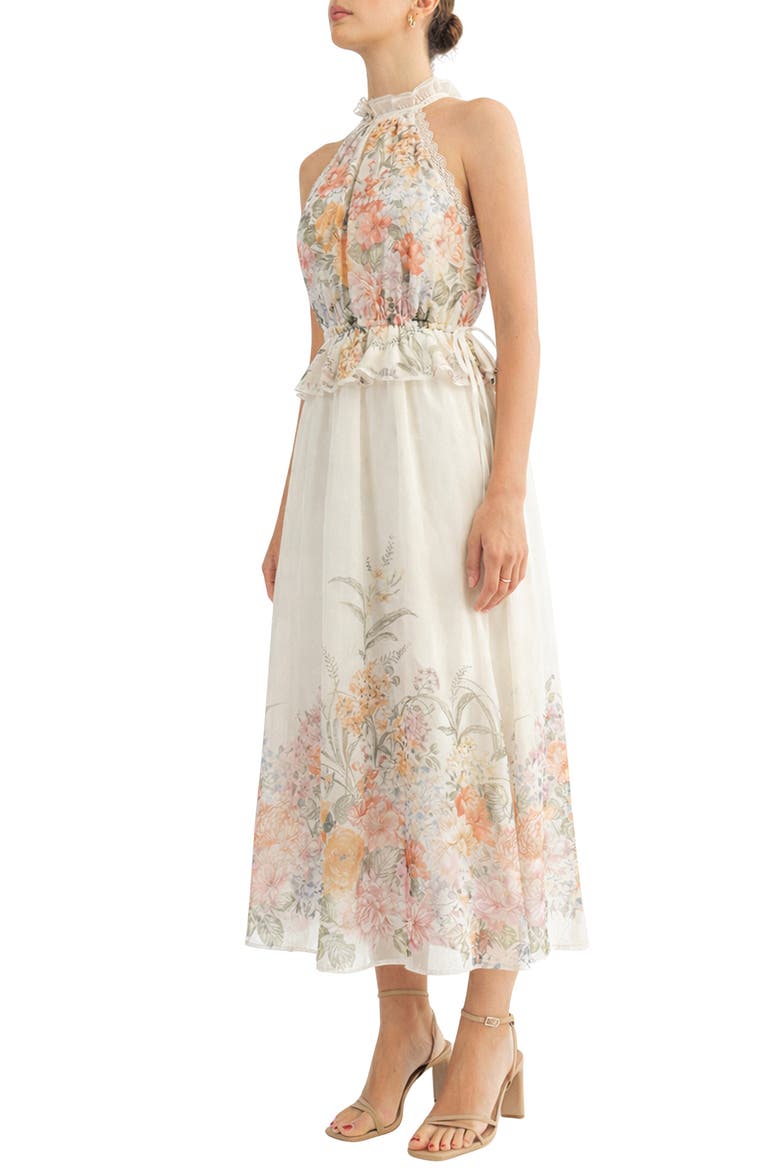 Celeste Placed Floral Dress, Alternate, color, MULTI FLORAL