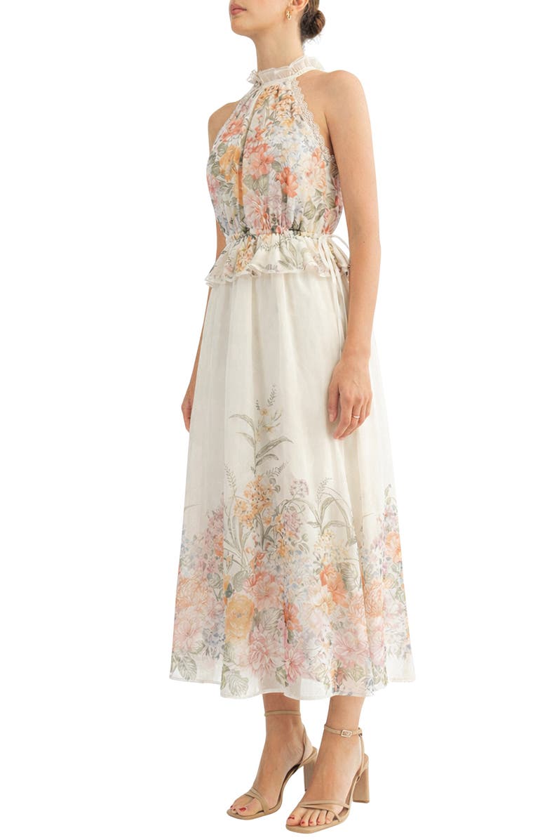 Arose Studio Celeste Placed Floral Dress, Alternate, color, Multi Floral