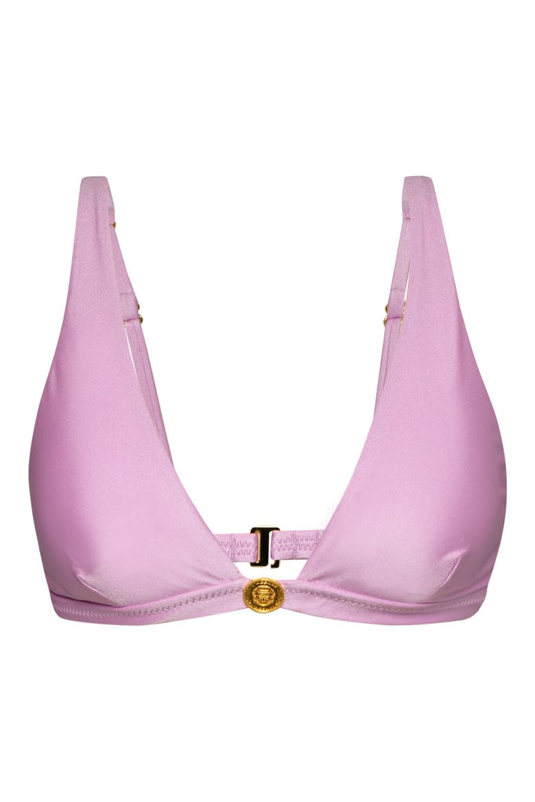 Lexie Metallic Bikini Top, Alternate, color, LIGHT VIOLET