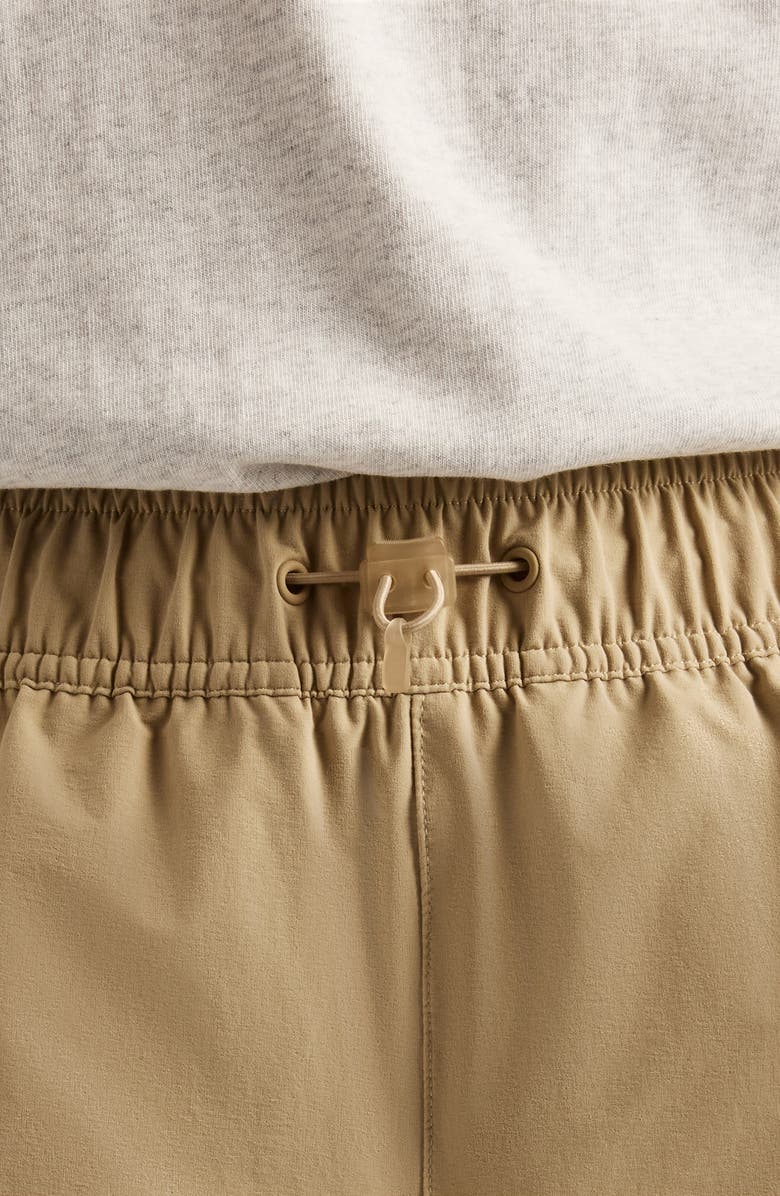 New Balance Shifted Cinched Woven Shorts, Alternate, color, Beige