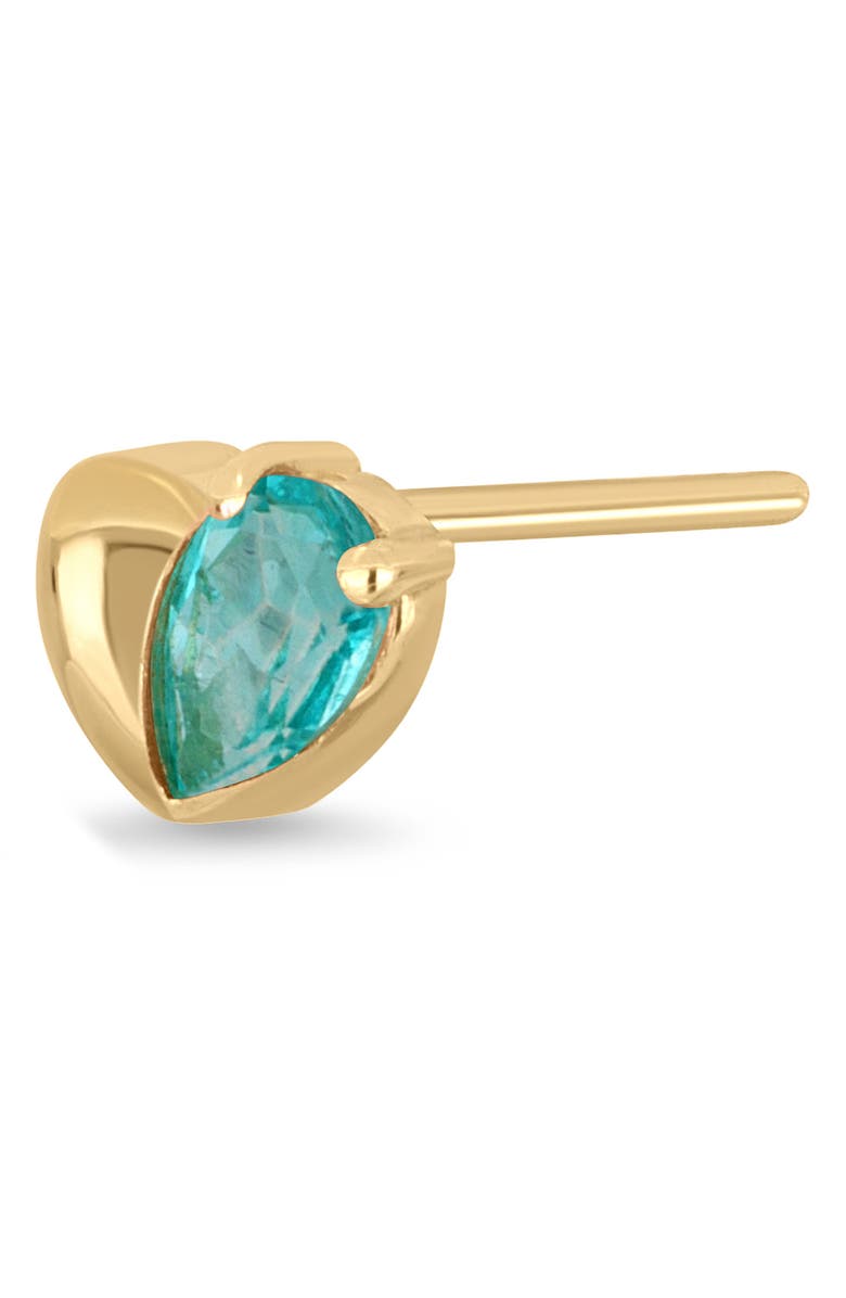 Bony Levy 14K Gold Paraiba Topaz Heart Stud Earrings, Alternate, color, 14K Yellow Gold