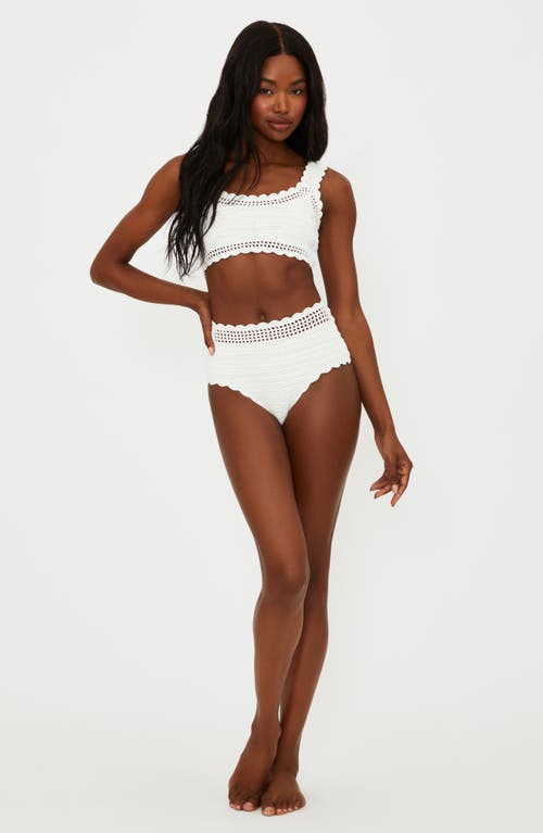 Shop Beach Riot Andy Crochet Bikini Top In White
