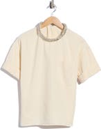 TWP Crystal Collar Cotton Top
