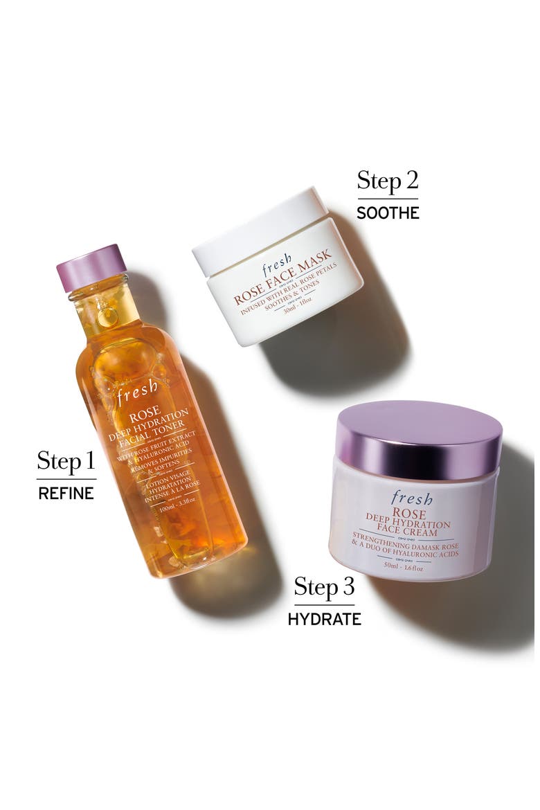 Rose Deep Hydration Skin Care Gift Set USD $96 Value, Alternate, color, NO COLOR