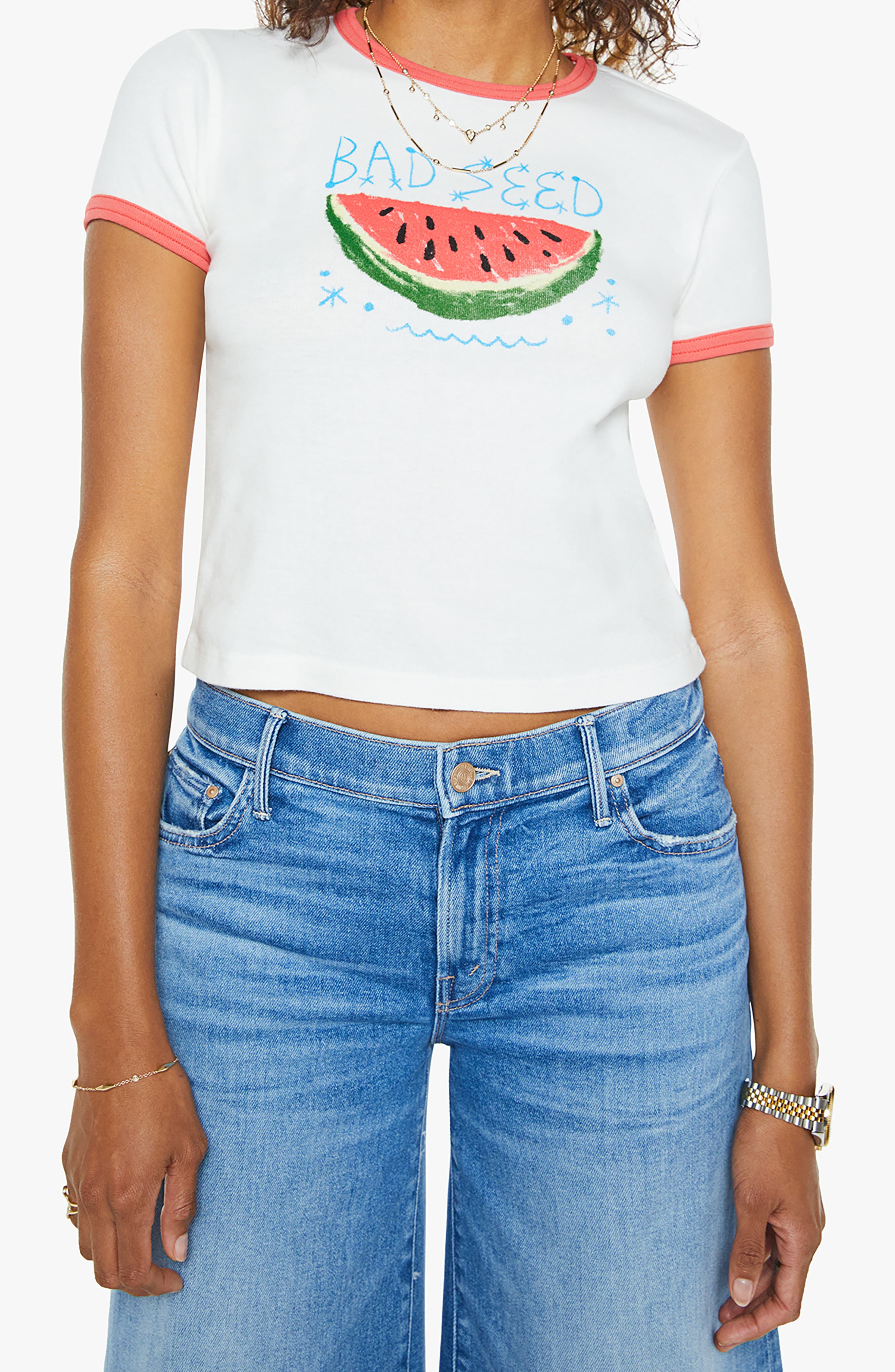 MOTHER The Itty Bitty Cotton Graphic Baby Tee