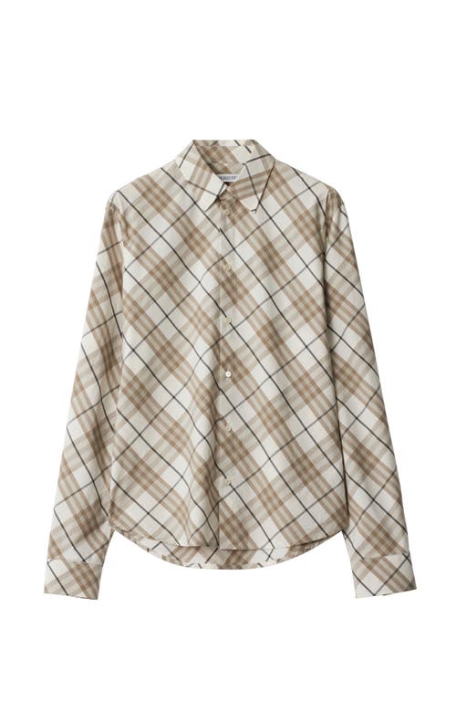Burberry Check Cotton Overshirt In Cotton