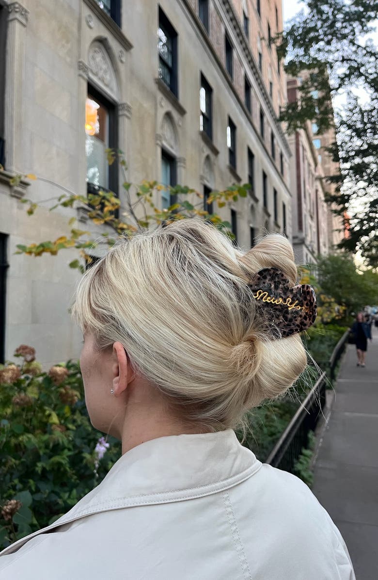 Solar Eclipse New York Heart Claw Clip, Alternate, color, 