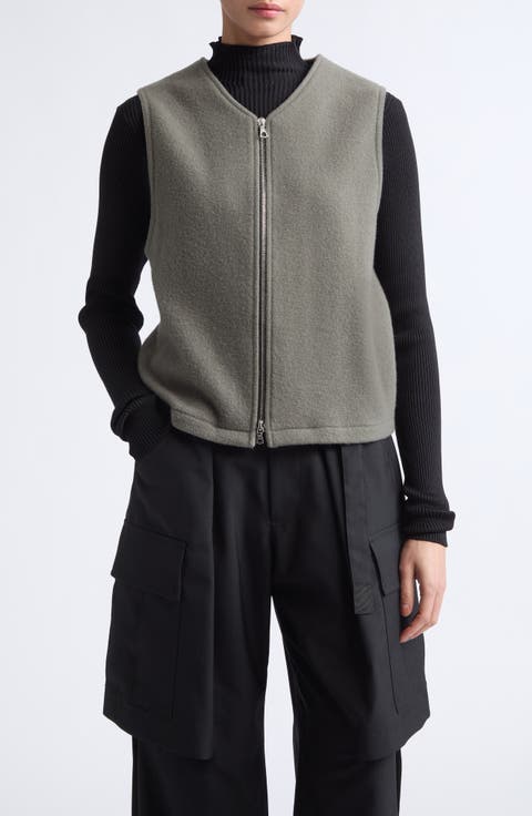 Wool Fleece Zip Vest