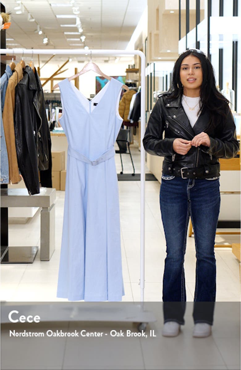 Good Sleeveless A-Line Linen Blend Dress, sales video thumbnail