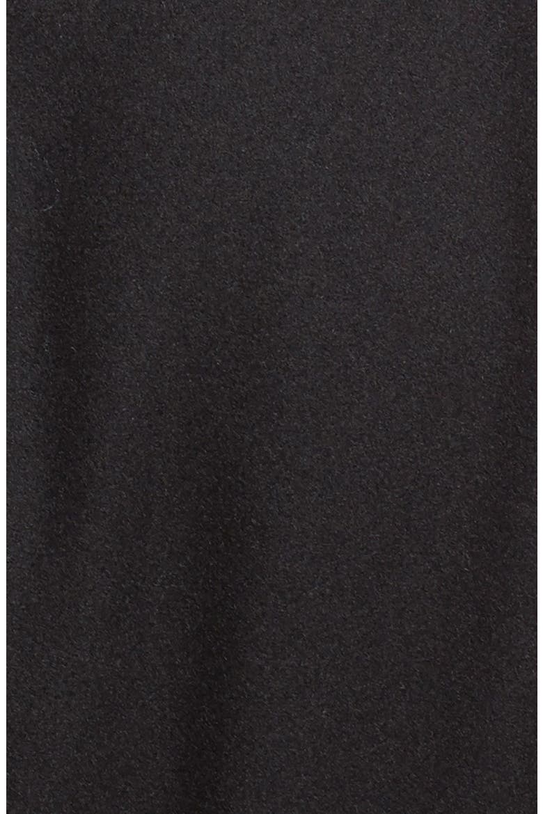 'Lorili' Funnel Neck Wool Blend Wrap Coat, Alternate, color, BLACK