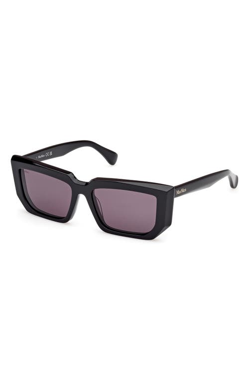 Max Mara 54mm Rectangular Sunglasses In Black