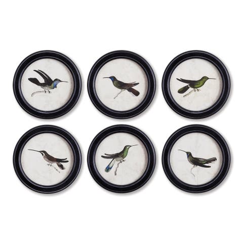 Hummingbird Round Petite Prints Set of 6