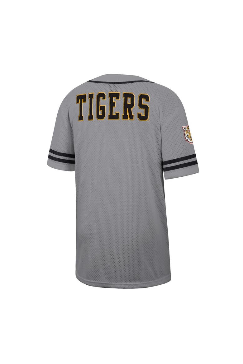 Men's Colosseum Gray Grambling Tigers Free Spirited Baseball Jersey, Alternate, color, Gray