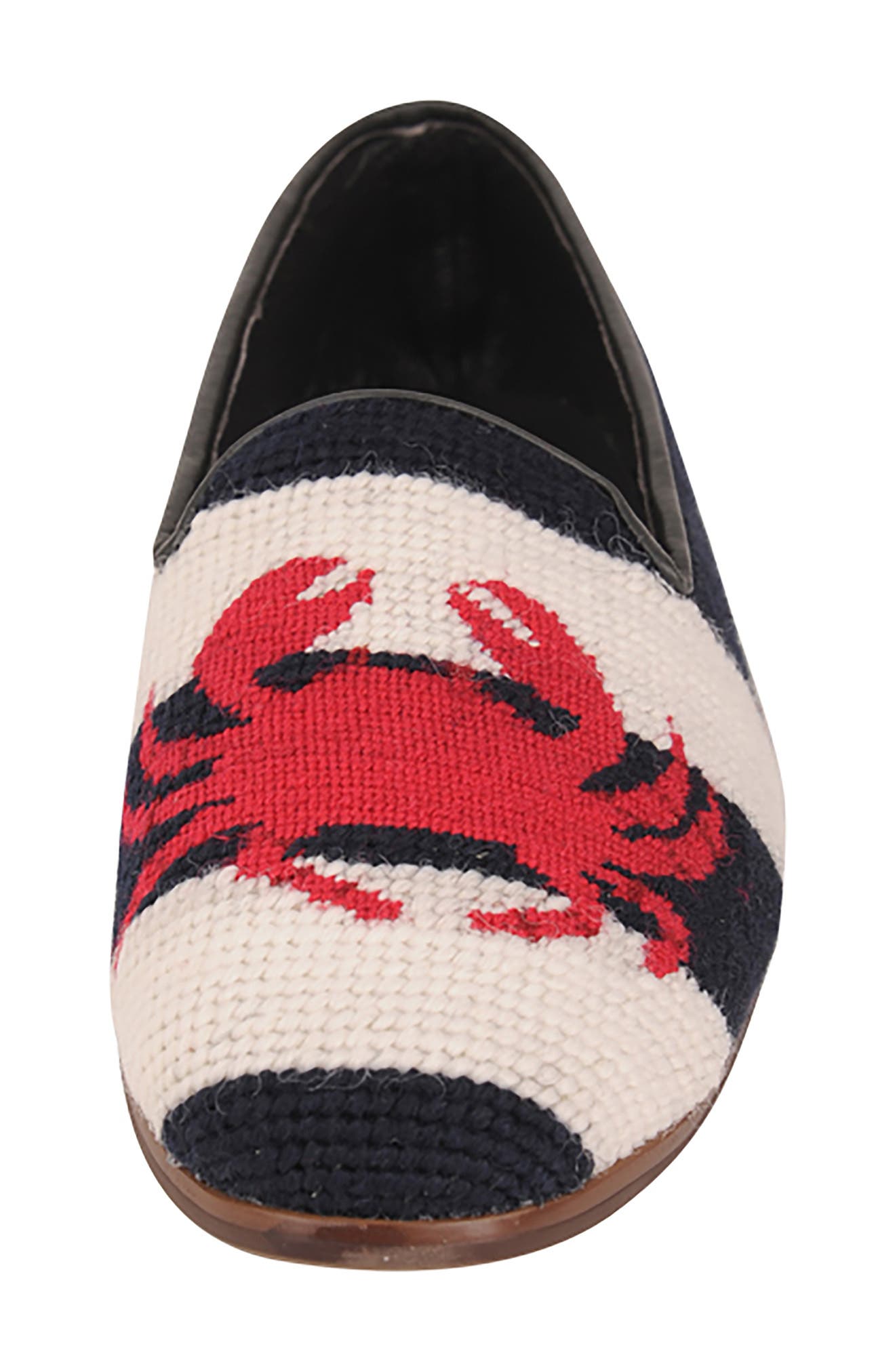 ByPaige BY PAIGE Needlepoint Crab & Lobster Flat, Alternate, color, 