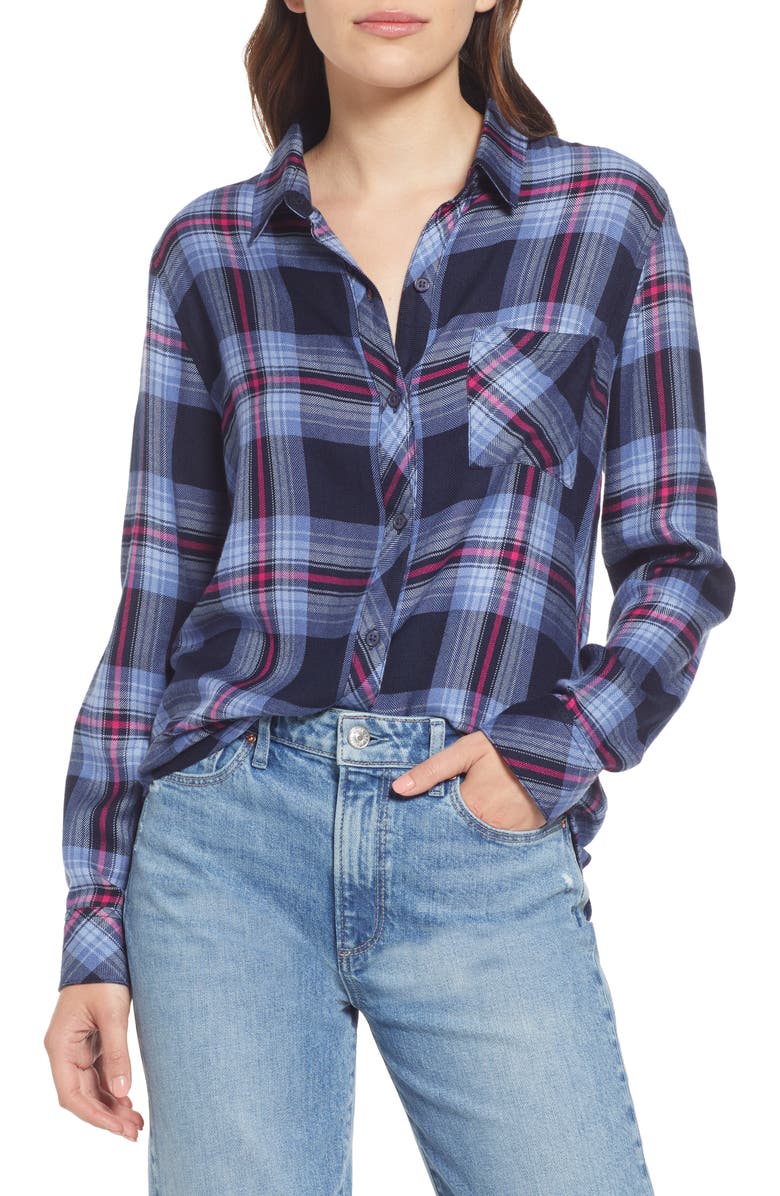 Rails Hunter Plaid Button-Up Shirt, Main, color, 
