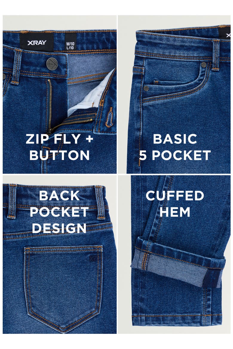 Kids' Stretch Straight Leg Jeans, Alternate, color, MEDIUM BLUE