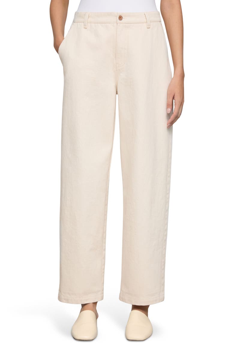 Kent Barrel Leg Jeans, Main, color, WASHED ECRU