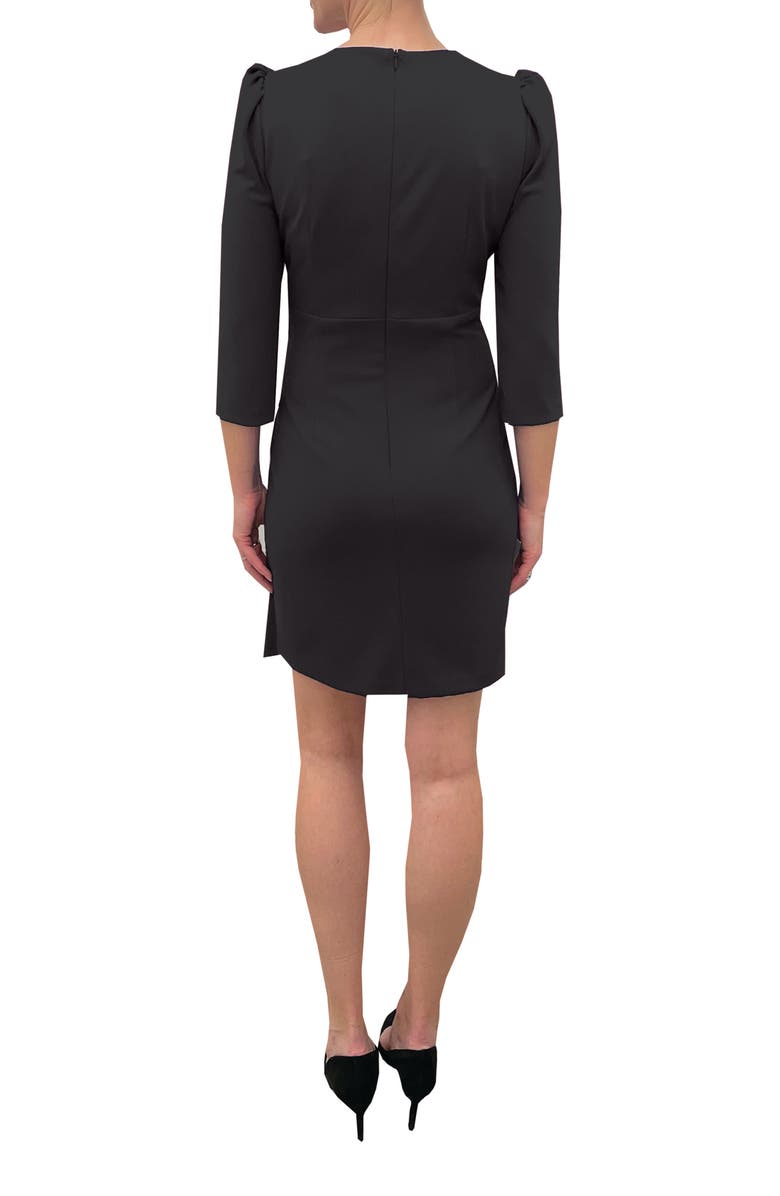 Julia Jordan Knotted Three-Quarter Sleeve Minidress, Alternate, color, 