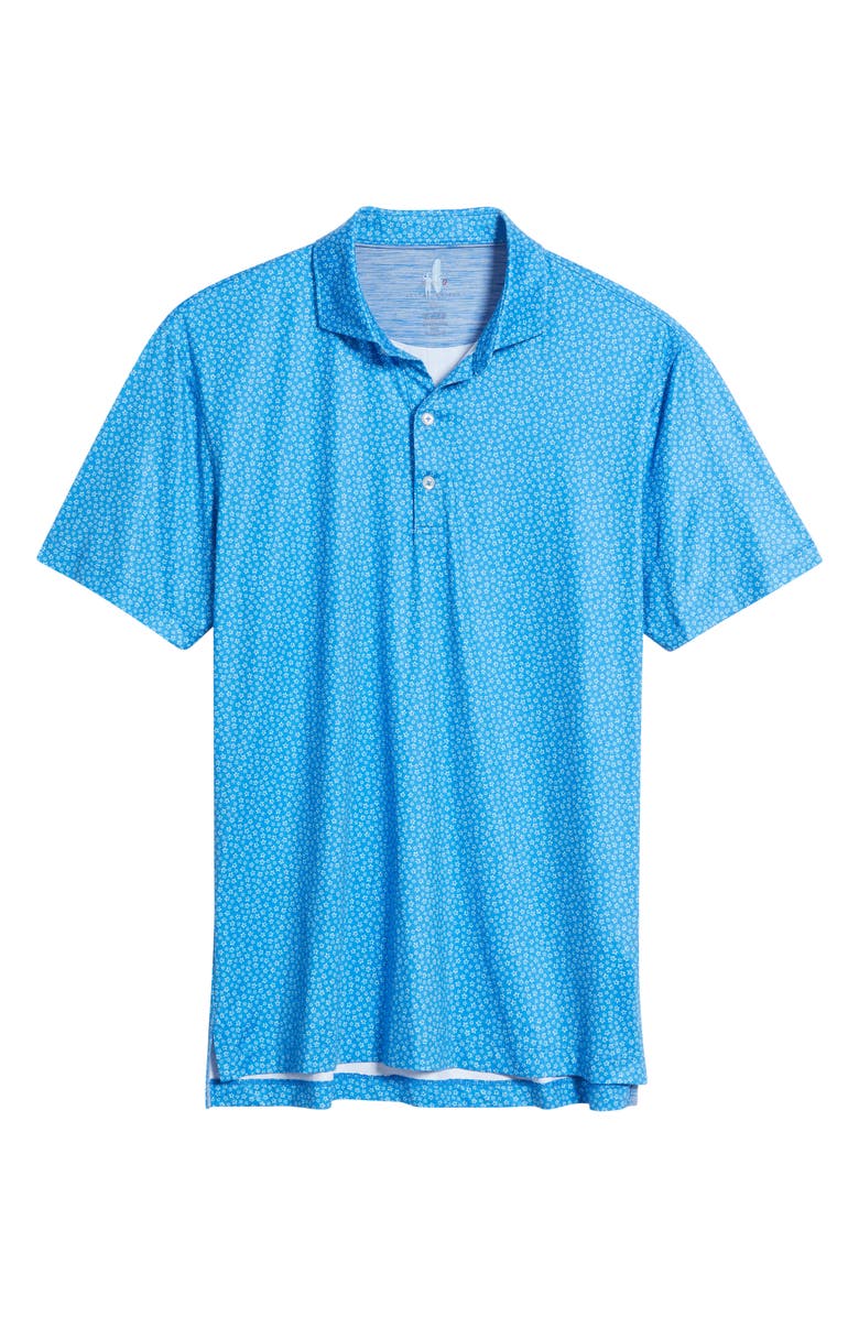 johnnie-O Plumeria Floral Featherweight Performance Polo, Alternate, color, Palisades Blue