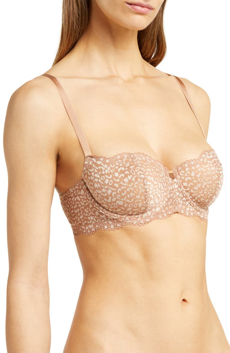 Skarlett Blue Rouse Full Coverage Balconette Bra, Alternate, color, Ginger/ Ivory