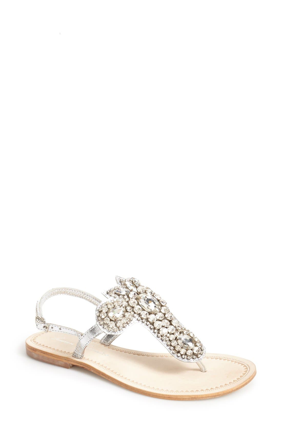 Lauren Lorraine 'Ibiza' Crystal Thong Sandal, Main, color, 