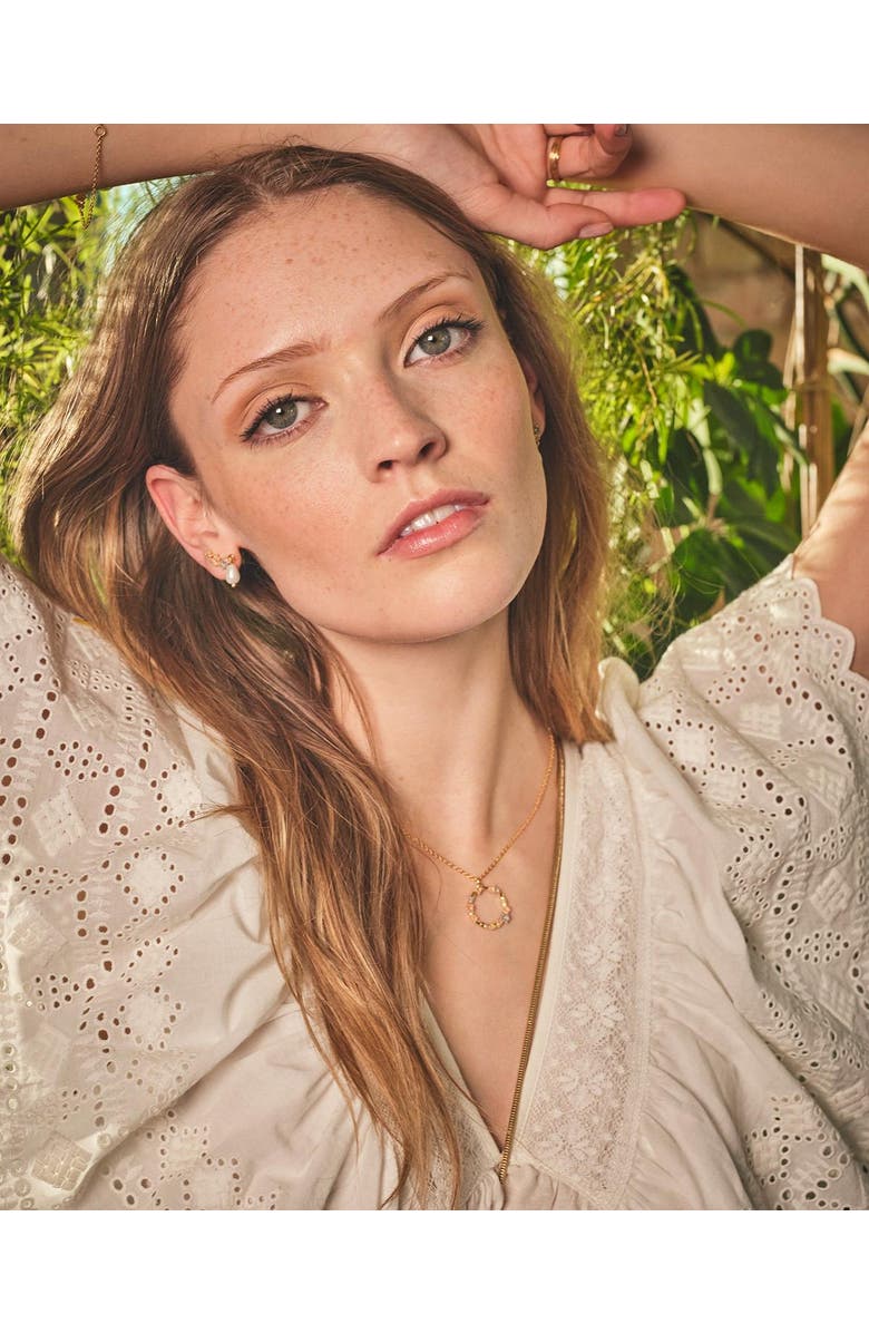 Fable England Hibiscus Necklace, Alternate, color, Multi & Gold