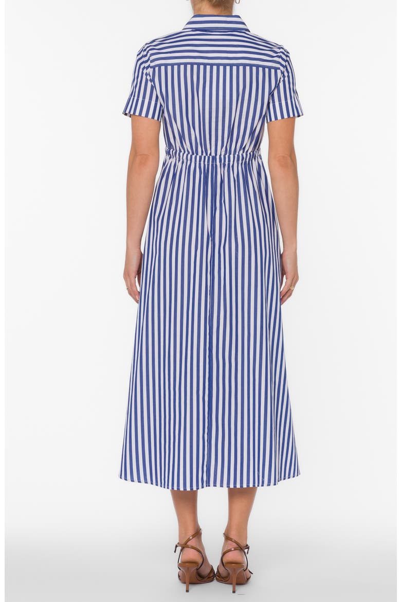 Short Sleeve Midi Shirtdress, Alternate, color, BLUE BAYOU STRIPE