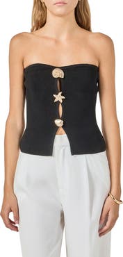 Endless Rose Seashell Trim Knit Tube Top