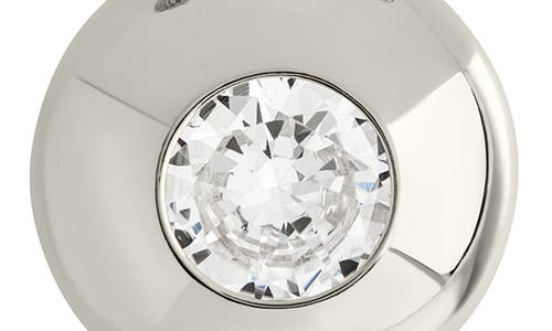 Sterling Forever Zora Cubic Zirconia Dome Pendant Necklace In Silver