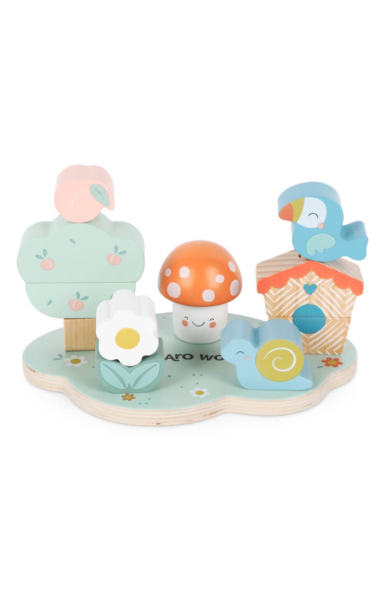 Saro Wooden Stacking Garden Playset, Main, color, Multi