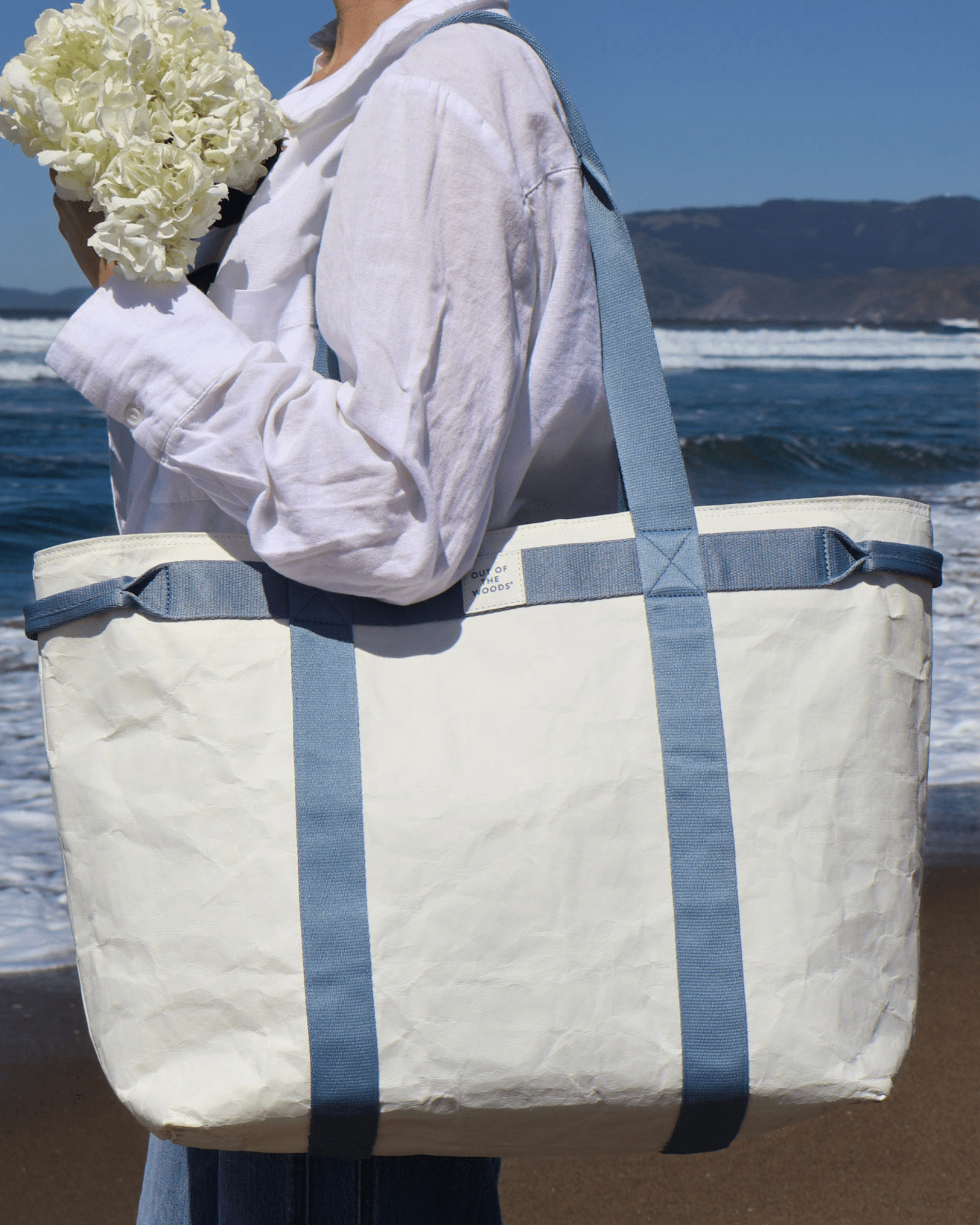 Zip Top Carryall, Alternate, color, White