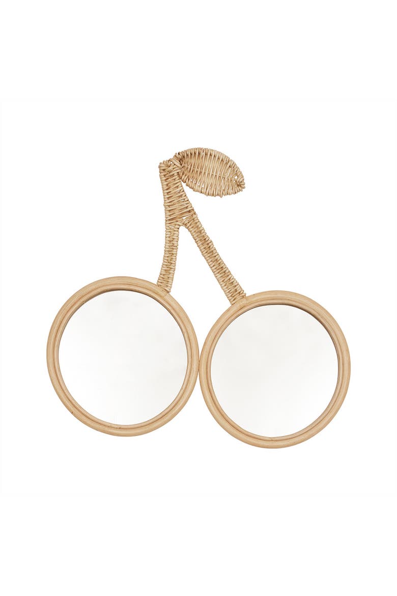 Cherry Rattan Wall Mirror, Main, color, Natural