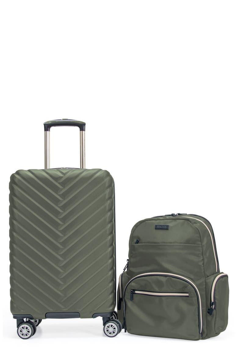 Madison Square 2-Piece Hardside Carry-On Luggage & Backpack Set, Main, color, OLIVE