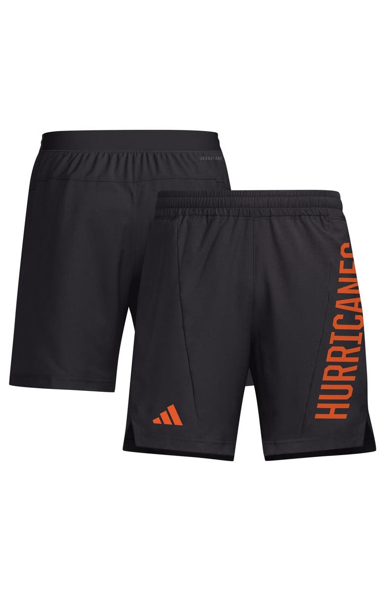 adidas Men's adidas Black Miami Hurricanes Designed for Training AEROREADY Shorts, Alternate, color, Black