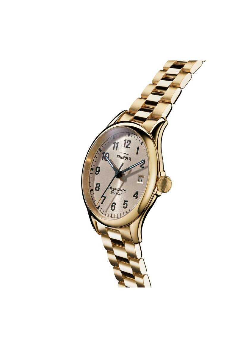 Gender Inclusive Vinton Bracelet Watch, 38mm, Alternate, color, PETRIFIED WOOD